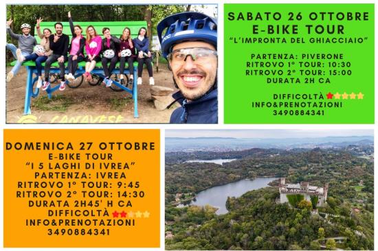 Domenica 27 Ottobre 2024 E-BIKE TOUR: I 5 Laghi di Ivrea