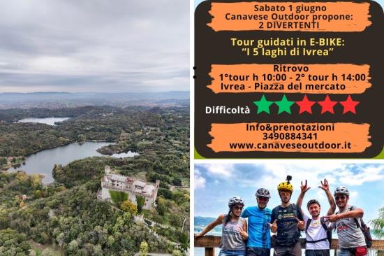 Sabato 1 giugno, tour guidato in E-BIKE: I 5 laghi di Ivrea